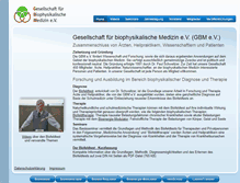 Tablet Screenshot of gbm-medizin.de
